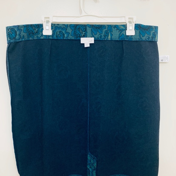 J Jill Blue Green Floral Midi Skirt - Picture 2 of 5